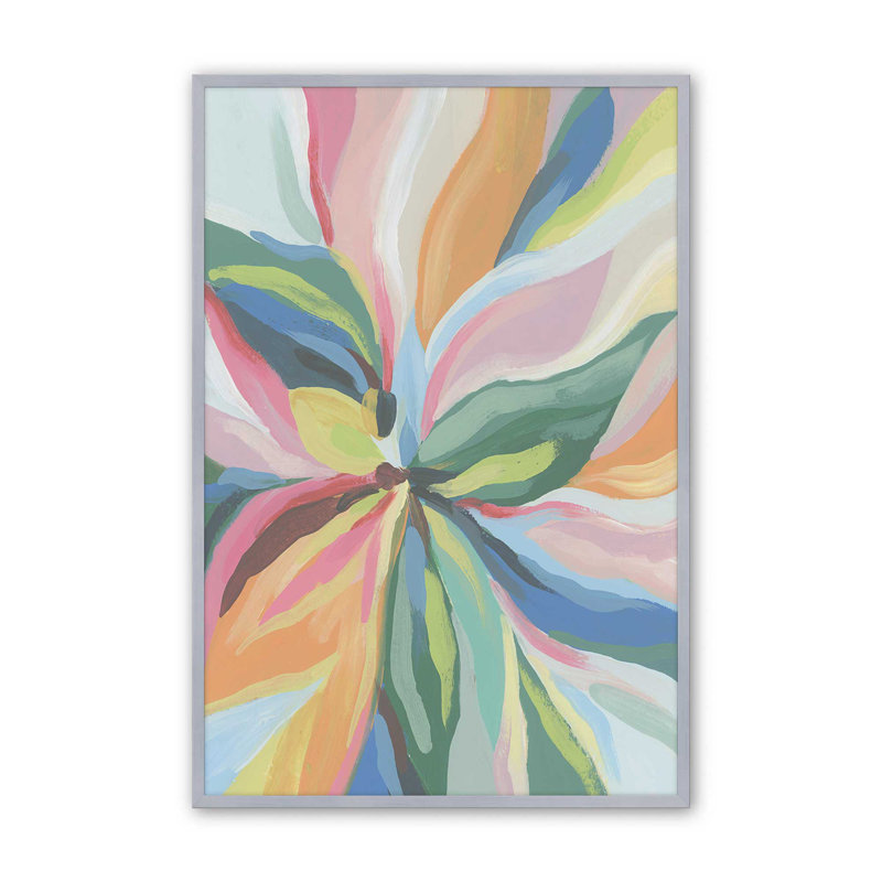 «Blossom Beacon II» par June Erica Vess, reproduction d'art, Impression sur cadre ouvert sans papier mat, Argent argent