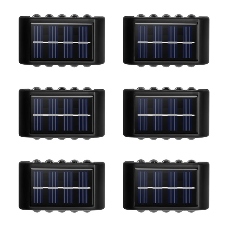 6-Pack Solar Wall Washer Lights - Cool White