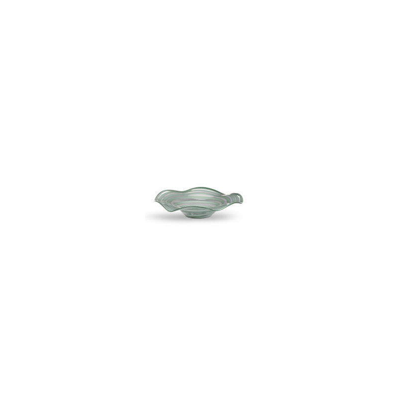 Assiette décorative en verre Everly, brume de mer