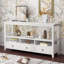 Console avec tiroirs et tablettes - blanc