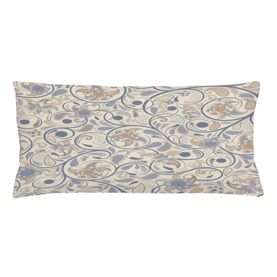 Kissenbezug, Eastern Oriental Scroll, Jahrgang, Beige Blau Tan