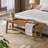 55" Solid Wood Entryway Bench, Indoor Bench End of Bed bench for Dining Room, Bedroom