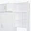 Lit escamotable double pleine grandeur avec bureau, armoire supérieure et tablettes de rangement, lit pliant peu encombrant, blanc -1469069940-1469069941
