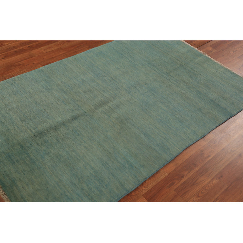 Tapis vert et bleu Gabbeh