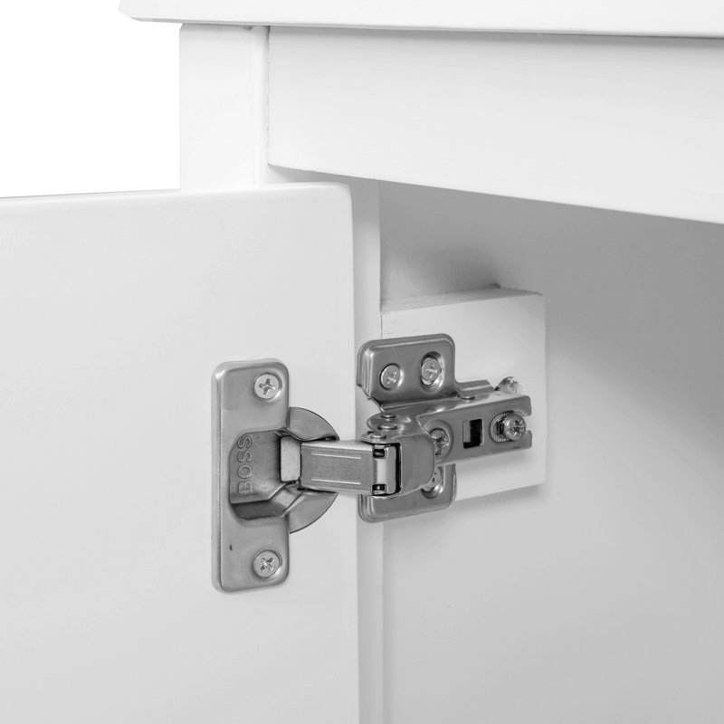 Base de meuble-lavabo de salle de bain seulement, structure en bois massif, armoire de rangement de salle de bain avec portes