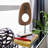 Dorpha Geometric Wood Sculpture with Light Marble Rectangular Base