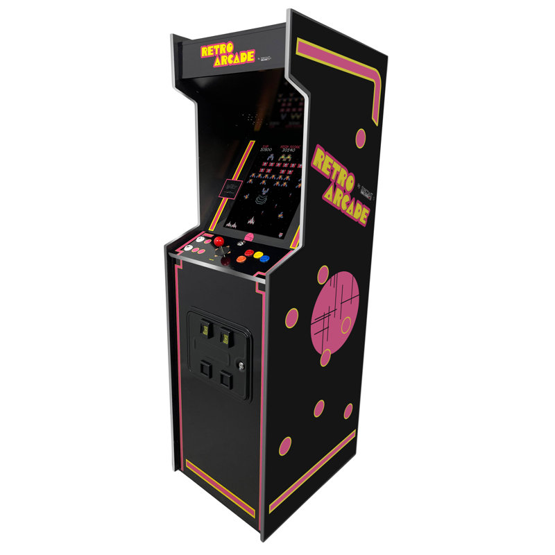 Full Size Arcade Machine with 19" Monitor and 412 Retro Games - Fully Assembled, Black/Chrome