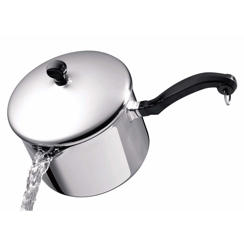 Farberware 3-Quart Stainless Steel Straining Saucepan with Lid