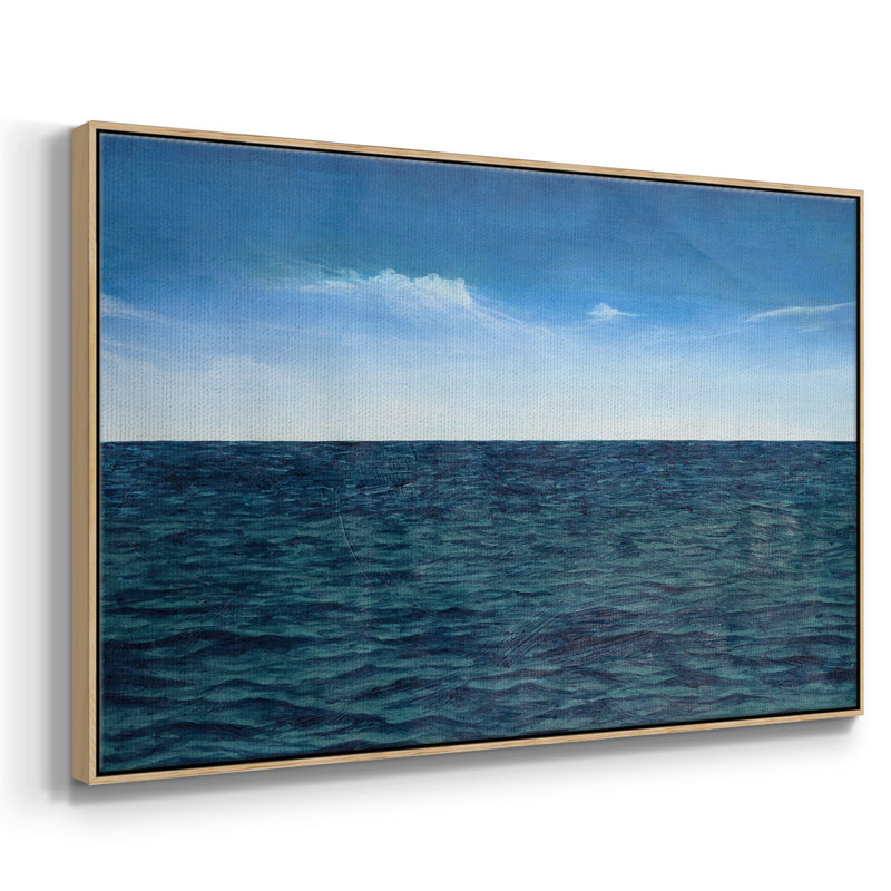 Toile encadrée de qualité supérieure «Open Water I» prête à être accrochée, H 27 po x l 41 po x P 2 po