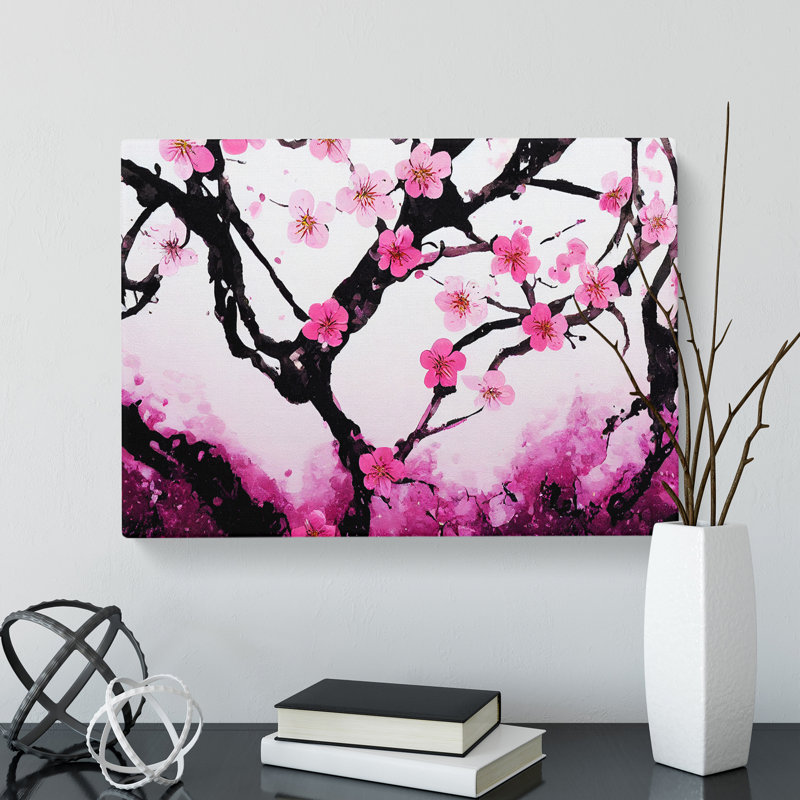 Cherry Blossom Tree Flowers Vol.1 - Wrapped Canvas Print, 50cm H x 76cm W x 3cm D