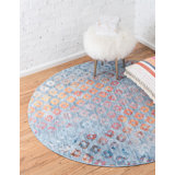 Corvena Geometric Sky Area Rug