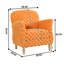 Fauteuil d'appoint confortable en velours côtelé à motif arlequin avec accoudoirs de salon-134234303