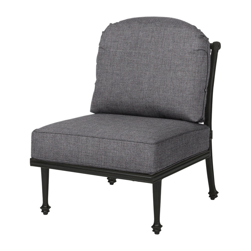 Grand Terrace Cast Outdoor Lounge Chair, Cast Slate Sunbrella® Plainweave, Vintage