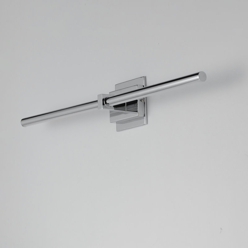 Aluminum LED Armed Sconce, Polished Chrome