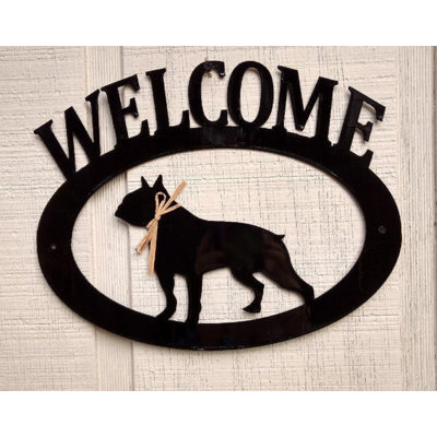 Enseigne d’accueil en métal french bouledogue Gabbs