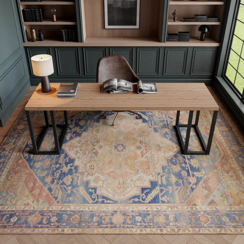 Herkimer Machine Washable Vintage Area Rug, Rectangle 9'10" x 13'2"