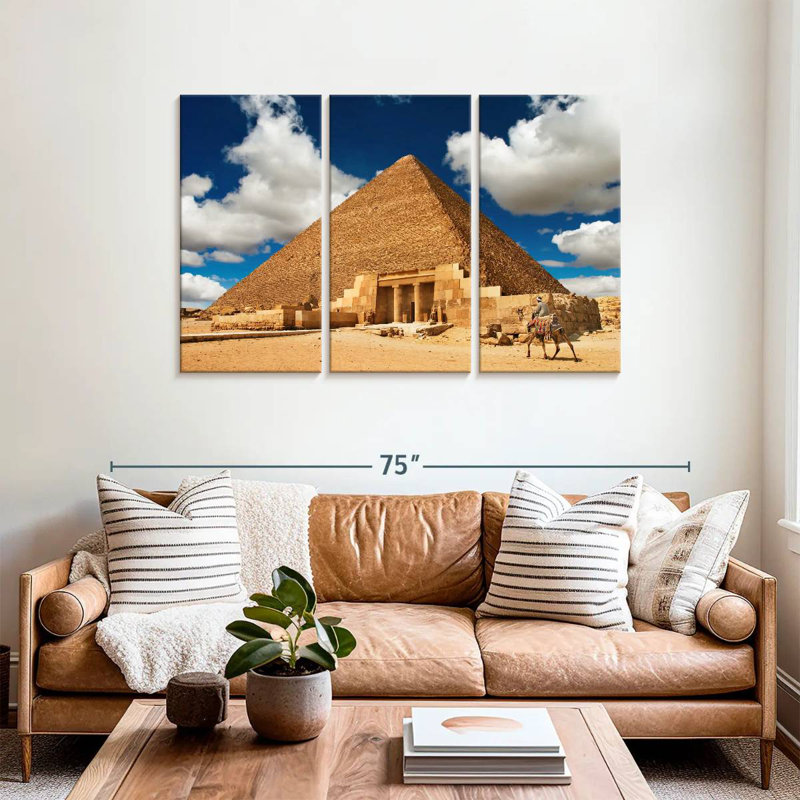 Adella Egyptian Pyramid, 36" H x 57" W