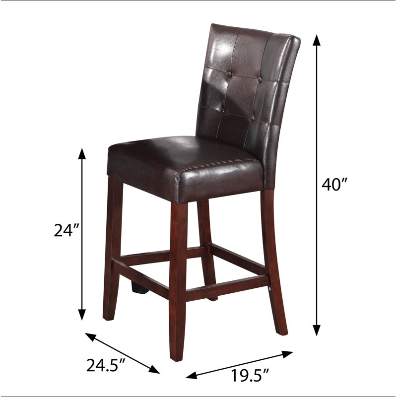 Tabourets de comptoir espresso et noyer (ensemble de 2)