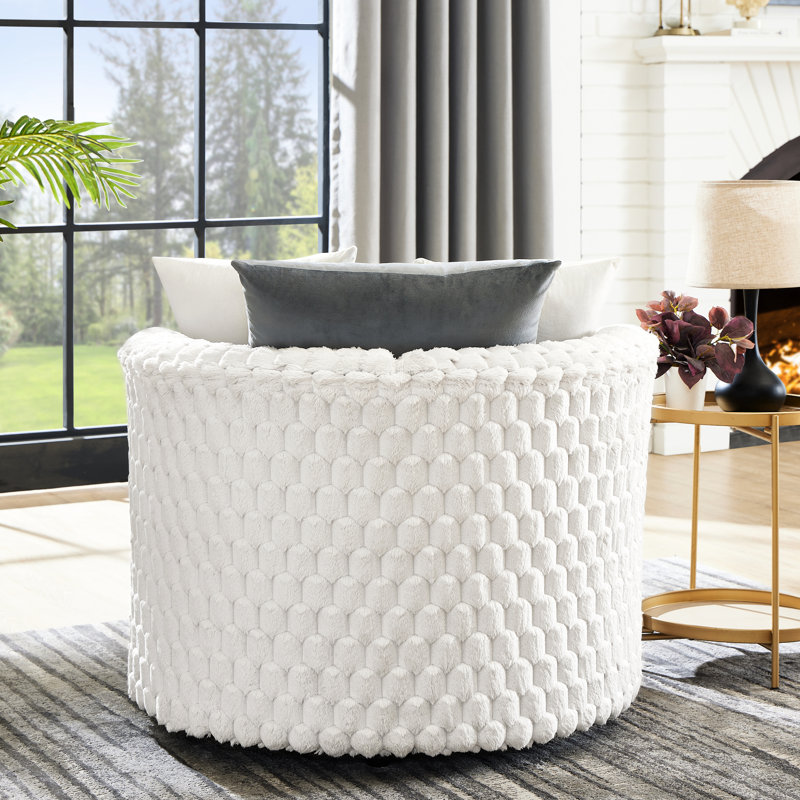 Fauteuil rembourré 3D à roulettes - Créez un coin salon confortable et contemporain pour votre maison