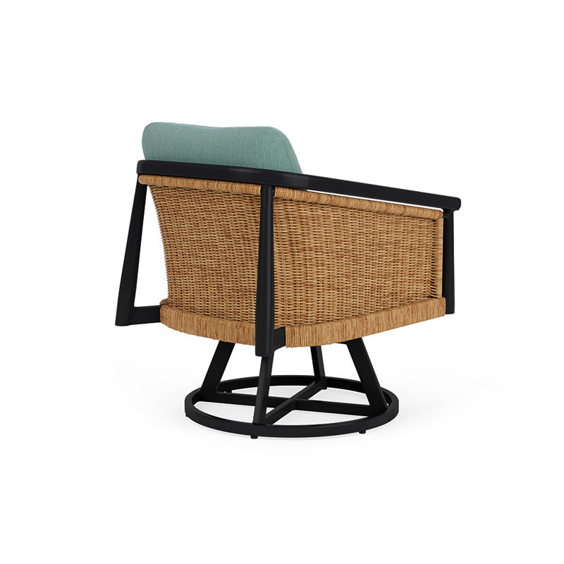 Galloway Swivel Lounge Chair In Tortoiseshell Finish, Loveboat Mint