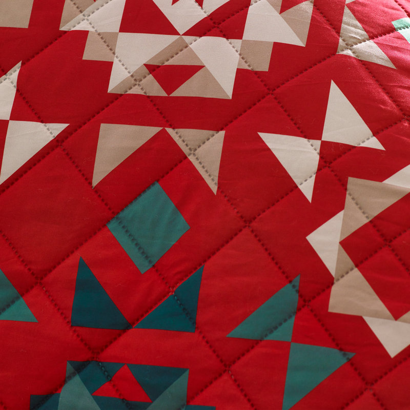 Christmas Patchwork Quilted Bedspread