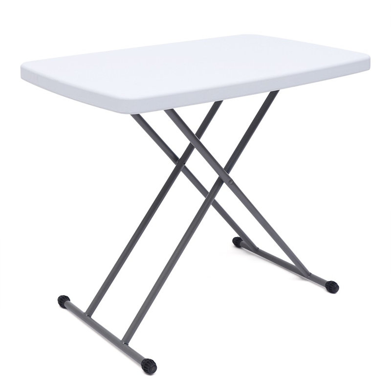 30.31" x 19.69" Height Adjustable Folding Rectangular Table