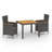 Ziba Wicker Patio Dining Set with Rectangular Table , Cushions Included-1998589106-1998589108-1998589111