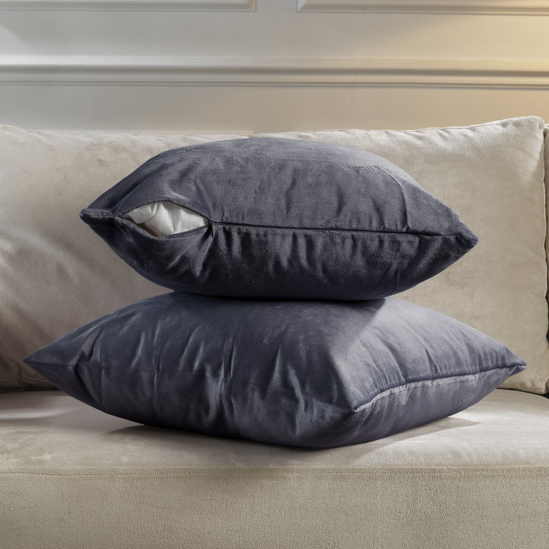 Housse de coussin en velours mat, 26 po x 26 po, 71 Indépendant