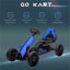 Jeu de kart à pédales pour enfants, siège réglable, finition ton bleu, capacité de 66 lb