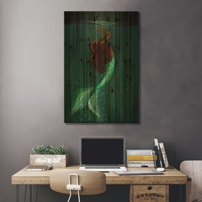 Hemanshu Black Girls Can Be Mermaids Too - impression sans cadre sur bois