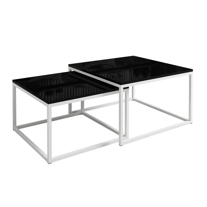 Arianit Frame Coffee Table, Black, High-gloss black