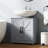 Pedestal Sink Storage Cabinet, Bathroom Sink Cabinet with 2 Barn Doors and Adjustable Shelf (Without washbasin)-122273756