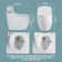 One-piece Chair Height Toilet With 1.6 GPF Single Flush,  Floor Mount Elongated Toilet With Soft Close Seat