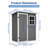 5x3ft Gray Resin Outdoor Storage Shed with Floor