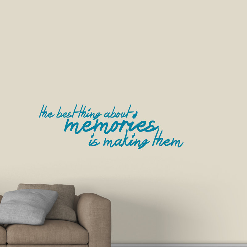Text & Numbers Wall Decal, Teal