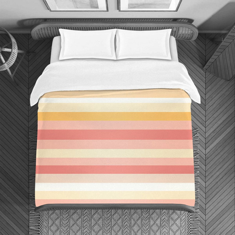 Polyester Striped Duvet Cover, Twin Duvet Cover
