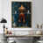 Toile avec cadre flottant or
