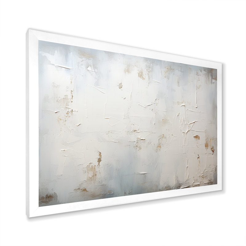 Toile abstraite abstraite, horizon, art mural minimalisme, H 16 po x l 32 po x P 1 po, Cadre simple blanc