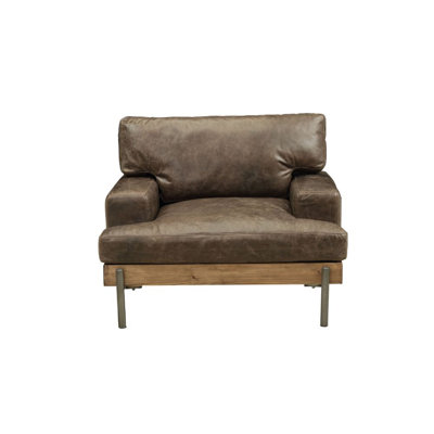 Fauteuil en cuir fleuri l 39 po Silchester