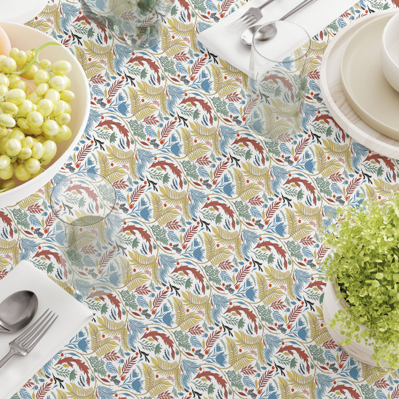 Rectangular Tablecloth, 100% Cotton, Floral 54, 84" x 60"