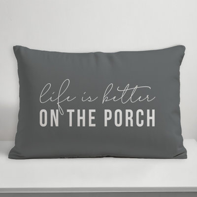 Outdoor Reversible Throw Pillow