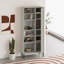 Tahereh Curved 5 Tier Tall Bookcase With 1 Door – 175.5 Cm-1795216592