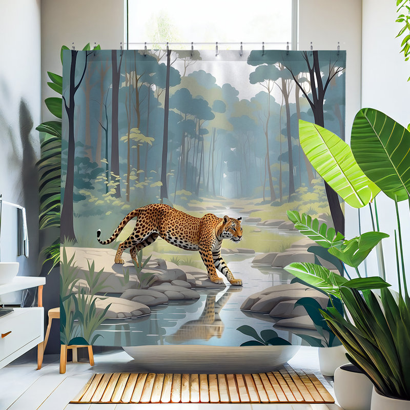 Adom Leopard Shower Curtain