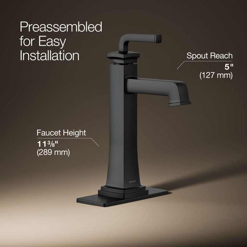 Riff Tall Single-Handle Bathroom Sink Faucet 1.2 GPM, Matte Black, 1.2 GPM