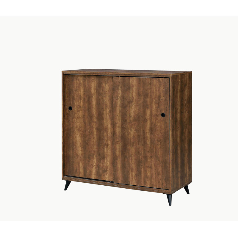 Oak Finish Shoe Cabinet