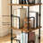 5-Tier Rotating Bookshelf – Freestanding Corner Bookcase with Rails, Industrial Style Storage Rack for Living Room & Bedroom-137637629-137637630