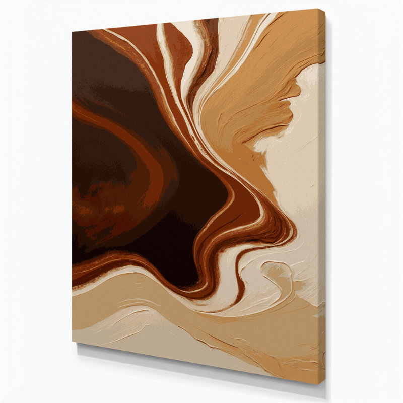 «Abstract Color Field» 13, art mural sur toile brune, H 24 po x l 20 po