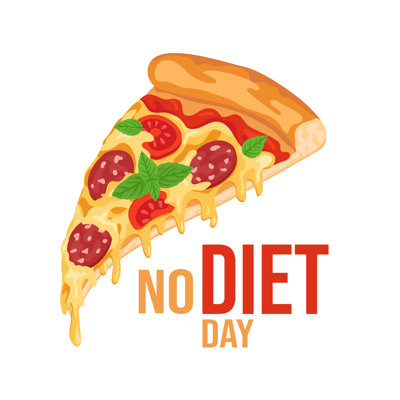 International No Diet Day by Nadya Ustyuzhantseva - Wrapped Canvas Print