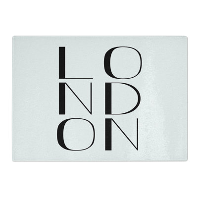 London Typography Chopping Board