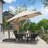 9' Square Medium Cantilever Umbrella with Base and 360-degree Rotation-67120606